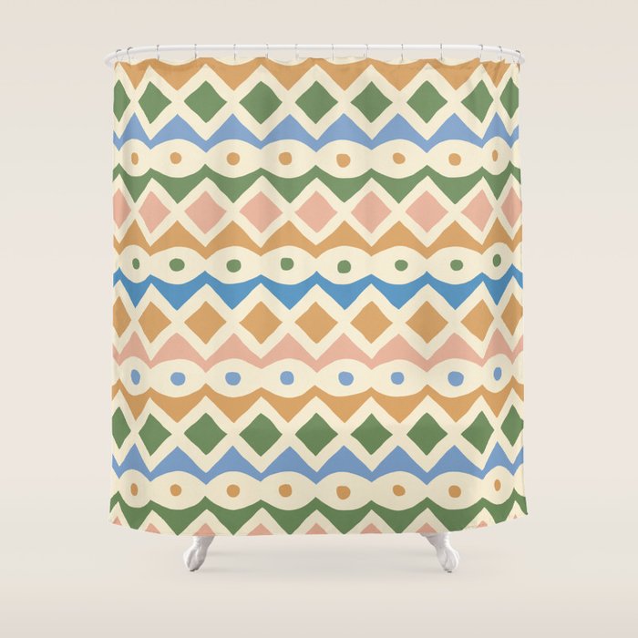 Simple Hand-cut Pattern #3 Shower Curtain Gallery Image 1