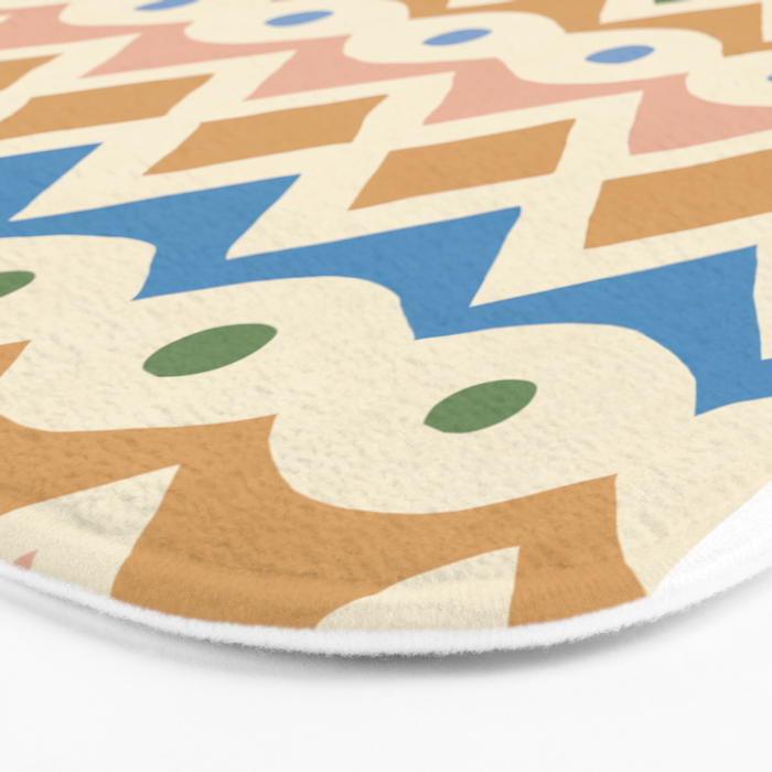 Simple Hand-cut Pattern #3 Bath Mat Gallery Image 3