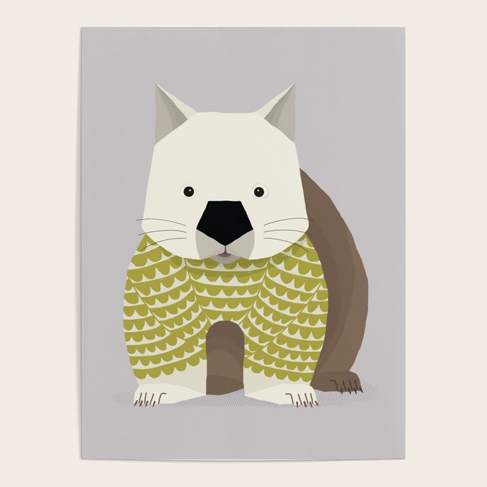 Whimsical Wombat Poster Gallery Image 4