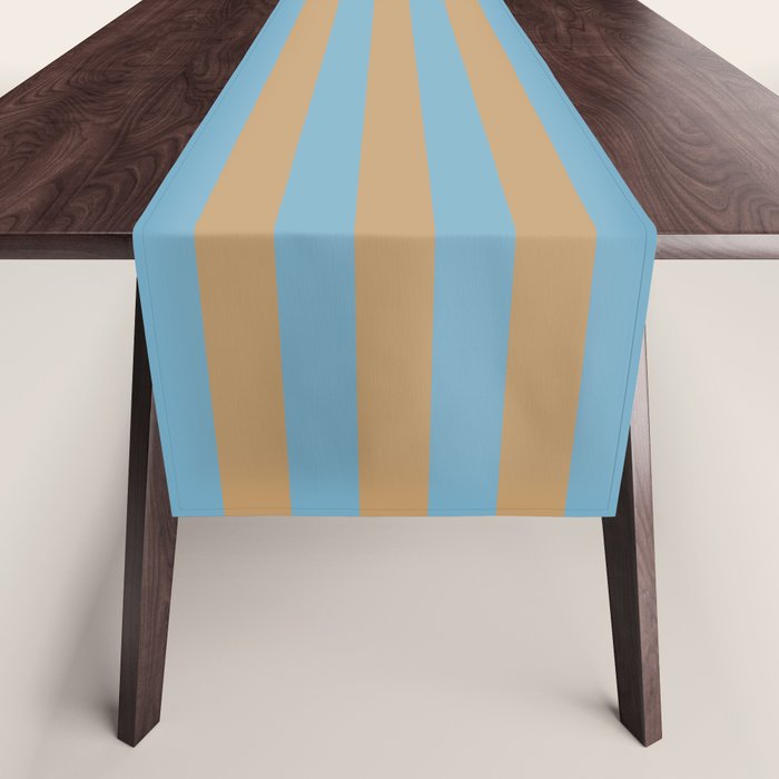 Sky Blue Taffy Stripes Table Runner Gallery Image 1