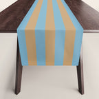 Sky Blue Taffy Stripes Table Runner Gallery Image 1