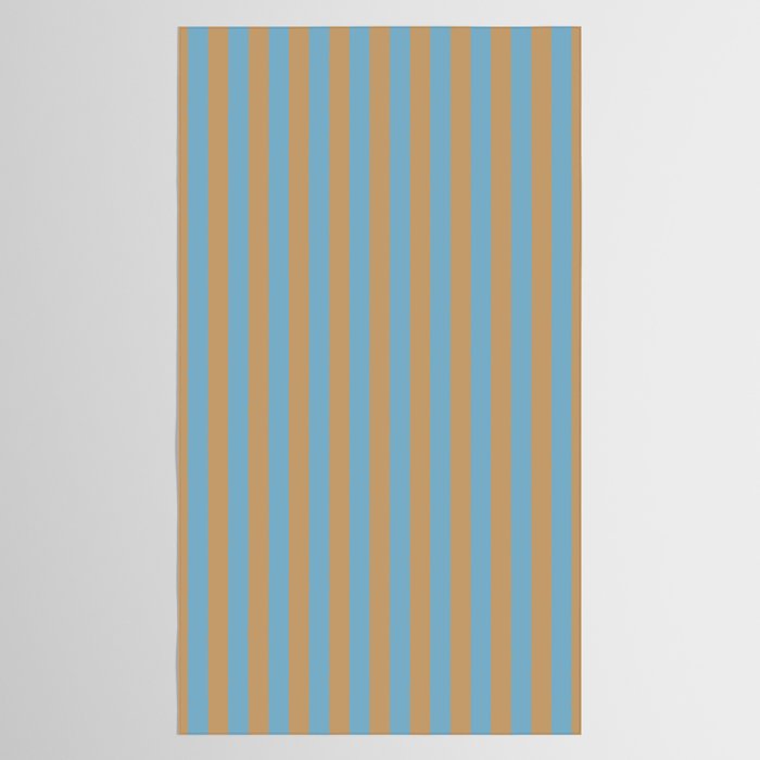 Sky Blue Taffy Stripes Tablecloth Gallery Image 2