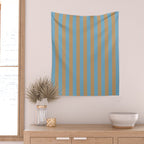 Sky Blue Taffy Stripes Wall Tapestry Gallery Image 2
