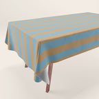Sky Blue Taffy Stripes Tablecloth Gallery Image 1
