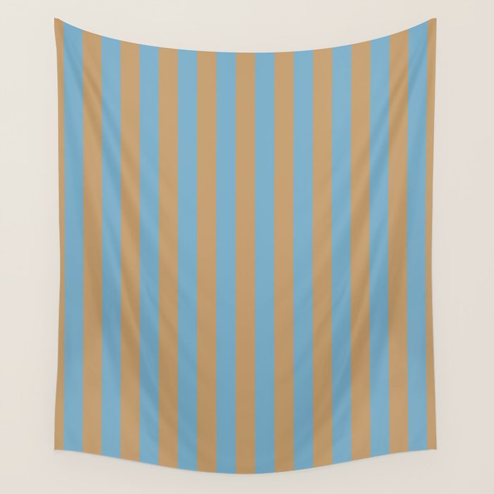 Sky Blue Taffy Stripes Wall Tapestry Gallery Image 1