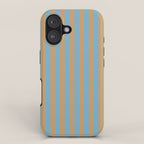 Sky Blue Taffy Stripes iPhone Case Gallery Image 1