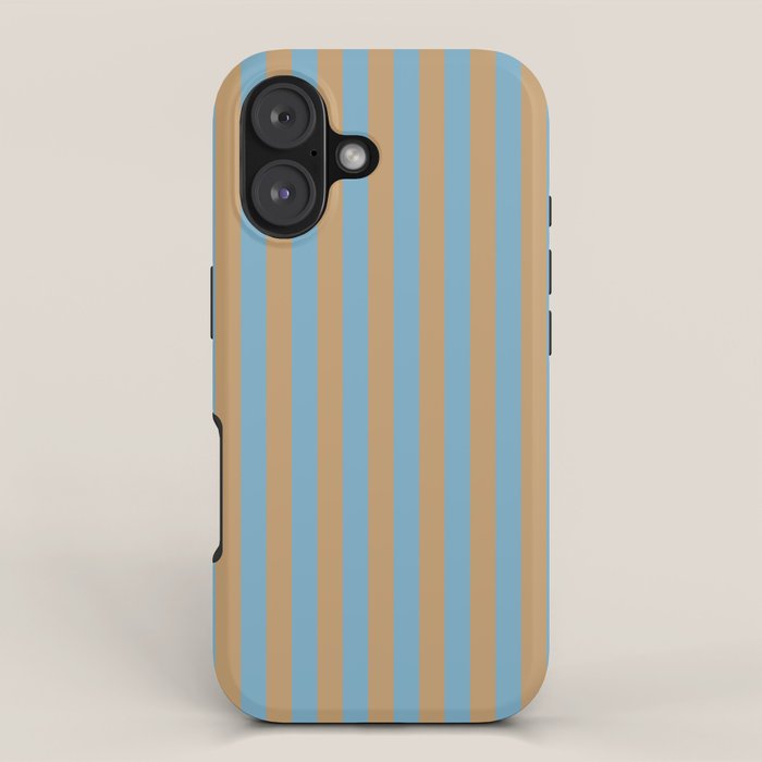 Sky Blue Taffy Stripes iPhone Case Gallery Image 1