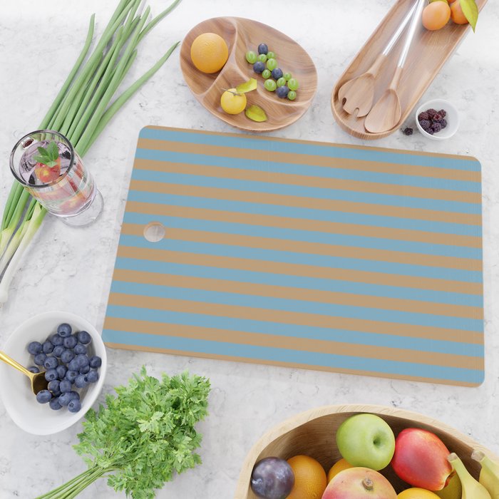 Sky Blue Taffy Stripes Cutting Board Gallery Image 2