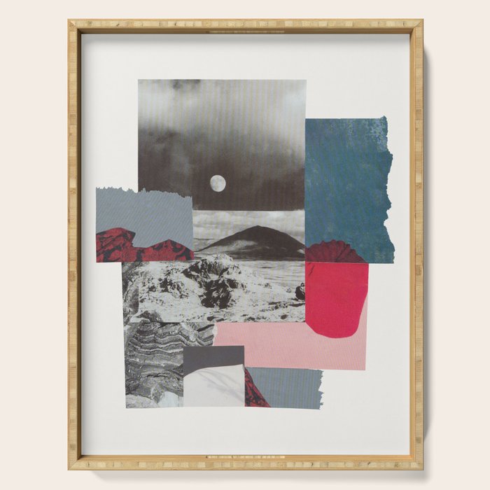 Mountains / Paper Collage Serving Tray Gallery Image 1