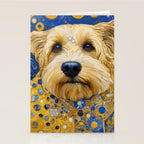 Gustav Klimt Dog in a Starry Night Landscape Stationery Card Gallery Image 2