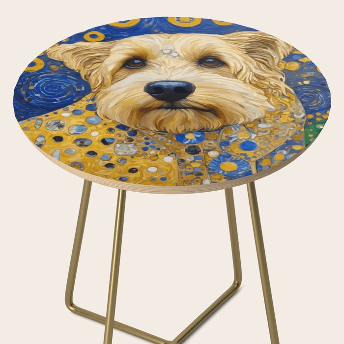 Gustav Klimt Dog in a Starry Night Landscape Side Table Gallery Image 2