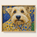 Gustav Klimt Dog in a Starry Night Landscape Serving Tray Gallery Image 1