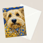 Gustav Klimt Dog in a Starry Night Landscape Stationery Card Gallery Image 2