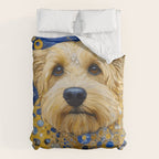 Gustav Klimt Dog in a Starry Night Landscape Duvet Cover Gallery Image 6