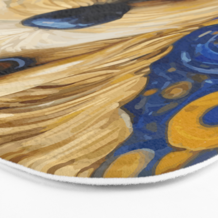 Gustav Klimt Dog in a Starry Night Landscape Bath Mat Gallery Image 3