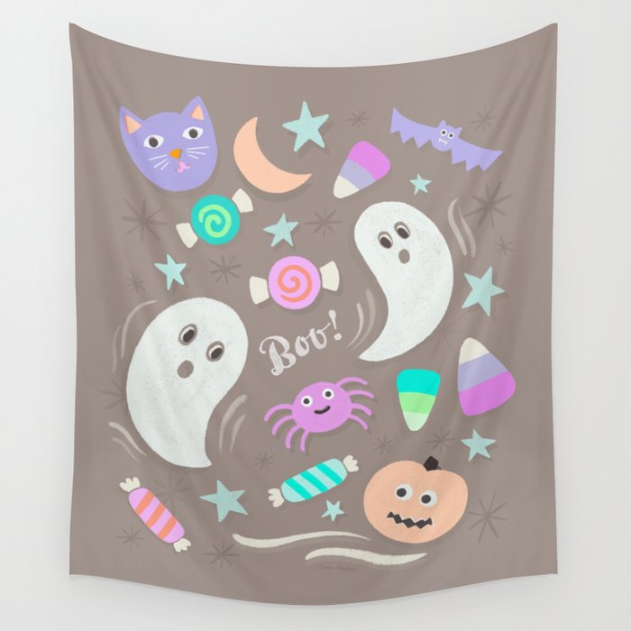 Halloween in Pastels Wall Tapestry Gallery Image 4