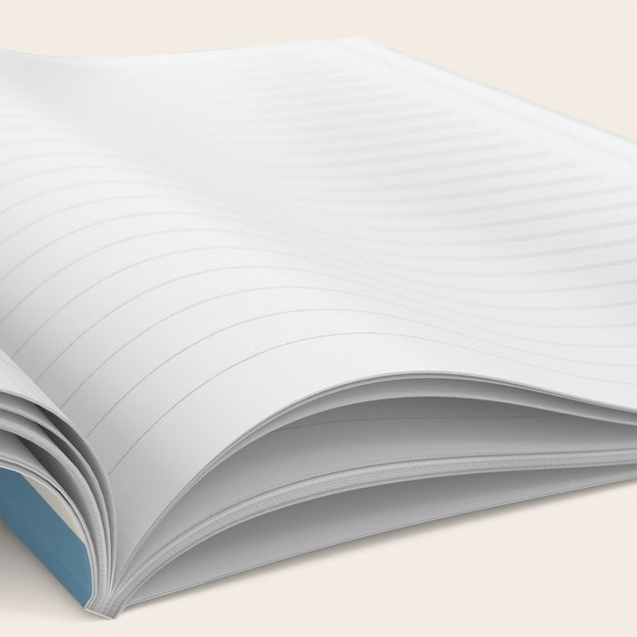 Stripes and Dots geometric pattern blue and white Notebook Gallery Image 2