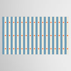 Stripes and Dots geometric pattern blue and white Tablecloth Gallery Image 2