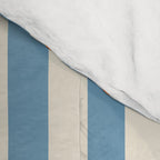 Stripes and Dots geometric pattern blue and white Comforter Gallery Image 4
