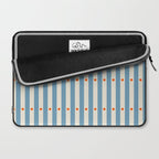Stripes and Dots geometric pattern blue and white Laptop Sleeve Gallery Image 2