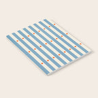 Stripes and Dots geometric pattern blue and white Notebook Gallery Image 2