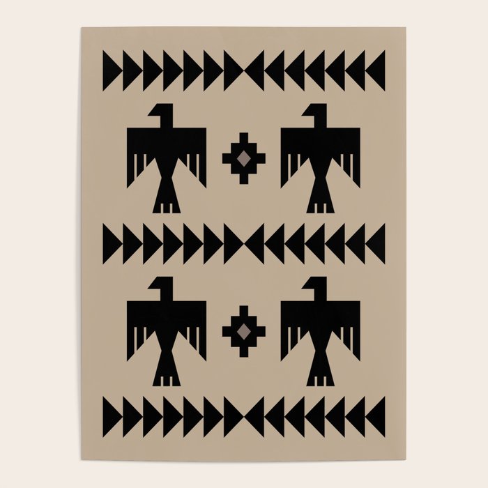 Southwestern Eagle and Arrow Pattern 125 Poster Gallery Image 4