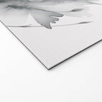 Delicate Monochrome Greyscale Flower Serenity  Welcome Mat Gallery Image 2