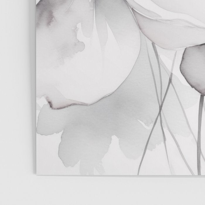 Delicate Monochrome Greyscale Flower Serenity  Poster Gallery Image 3