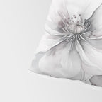 Delicate Monochrome Greyscale Flower Serenity  Pillow Sham Gallery Image 4
