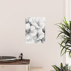 Delicate Monochrome Greyscale Flower Serenity  Poster Gallery Image 2