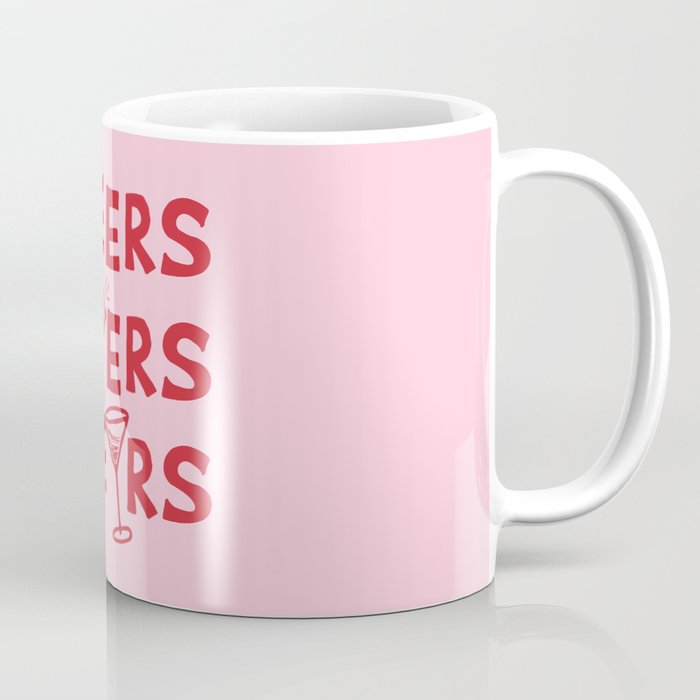 Cheers. Cocktails and Drinks in Pink and Red Coffee Mug Gallery Image 1