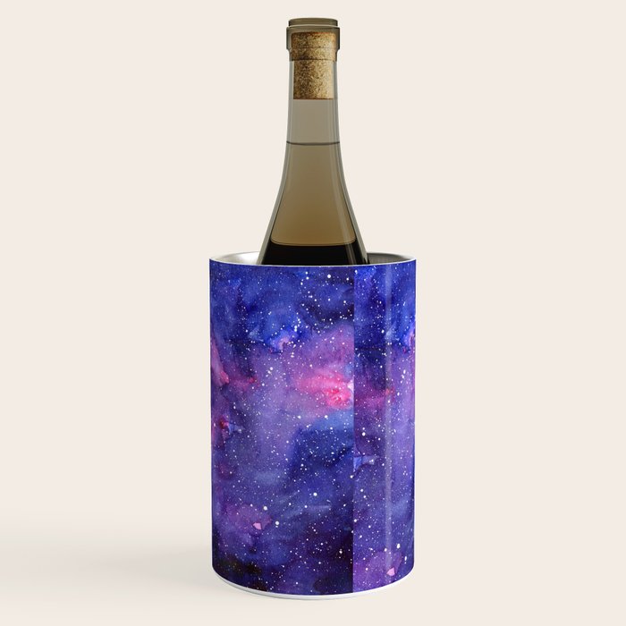 Galaxy Pattern Watercolor Wine Chiller Gallery Image 3