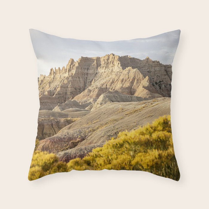 Sunrise over the Badlands x Badlands National Park Photography Throw Pillow Gallery Image 6