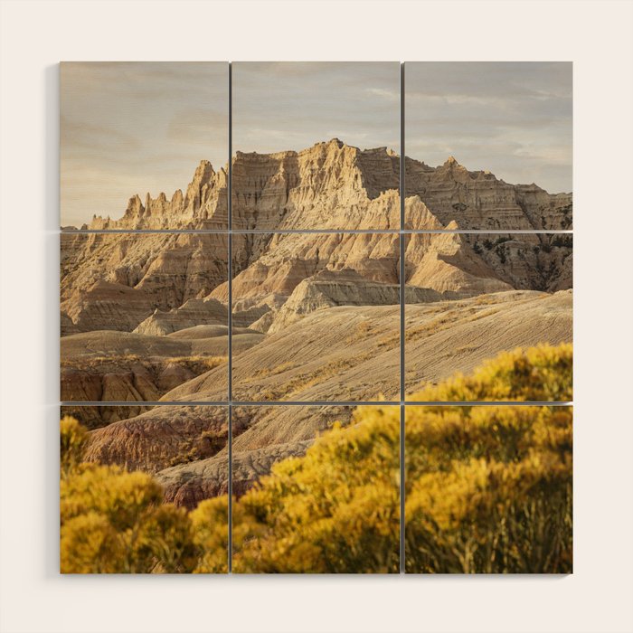 Sunrise over the Badlands x Badlands National Park Photography Wood Wall Art Gallery Image 1