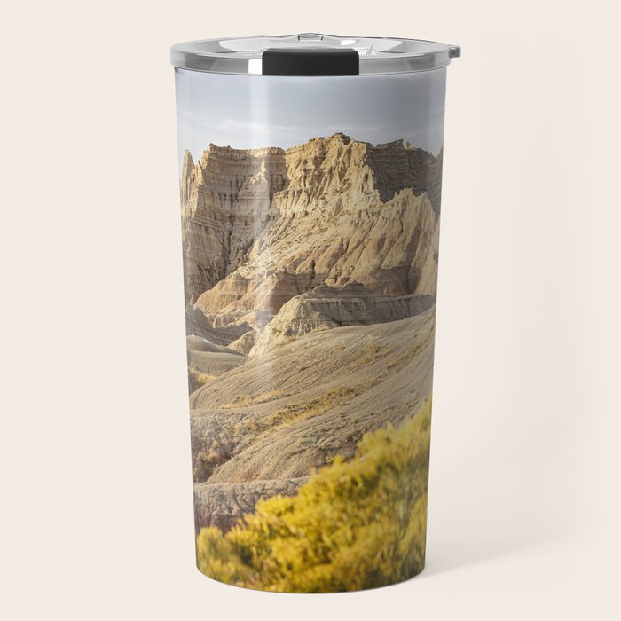 Sunrise over the Badlands x Badlands National Park Photography Travel Mug Gallery Image 1