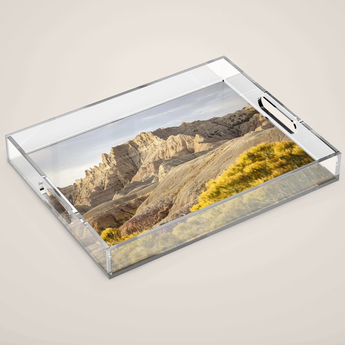 Sunrise over the Badlands x Badlands National Park Photography Acrylic Tray Gallery Image 1