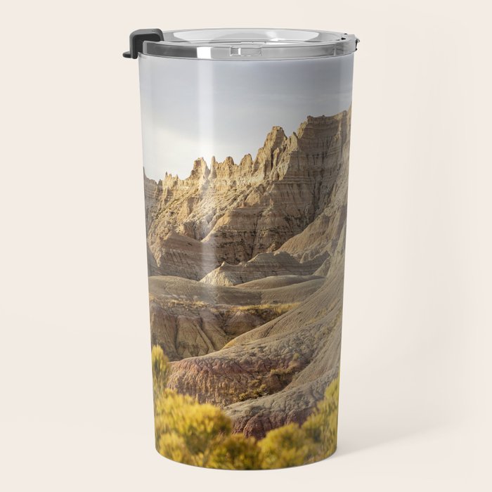 Sunrise over the Badlands x Badlands National Park Photography Travel Mug Gallery Image 3