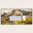 Sunrise over the Badlands x Badlands National Park Photography Desk Mat Gallery Image 1