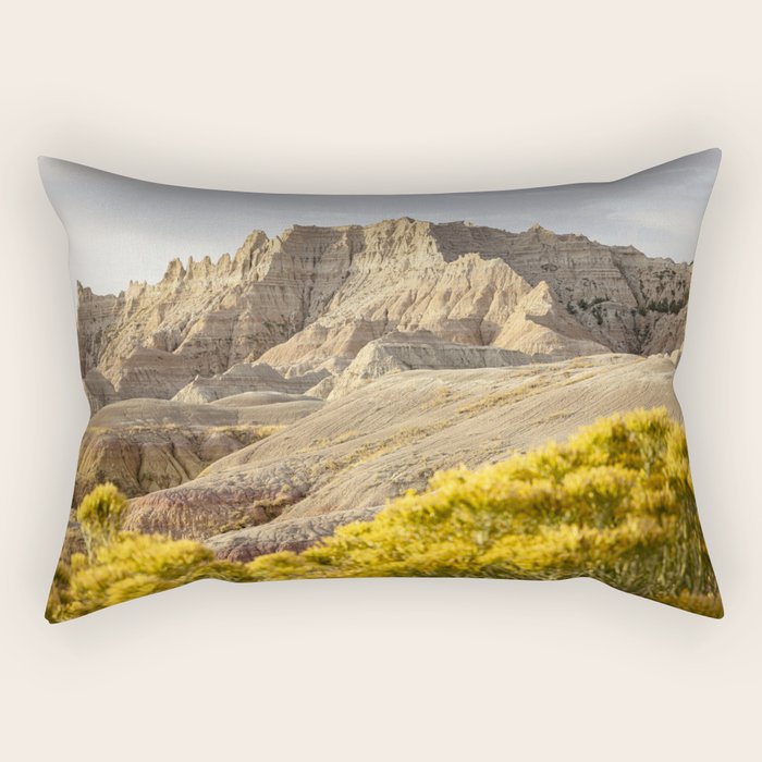 Sunrise over the Badlands x Badlands National Park Photography Rectangular Pillow Gallery Image 2