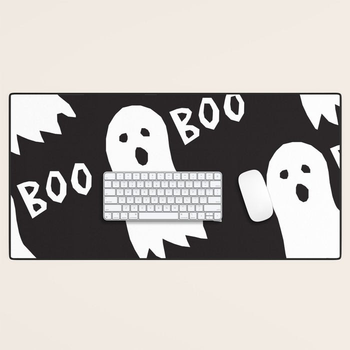 Boo halloween ghost Desk Mat Gallery Image 1