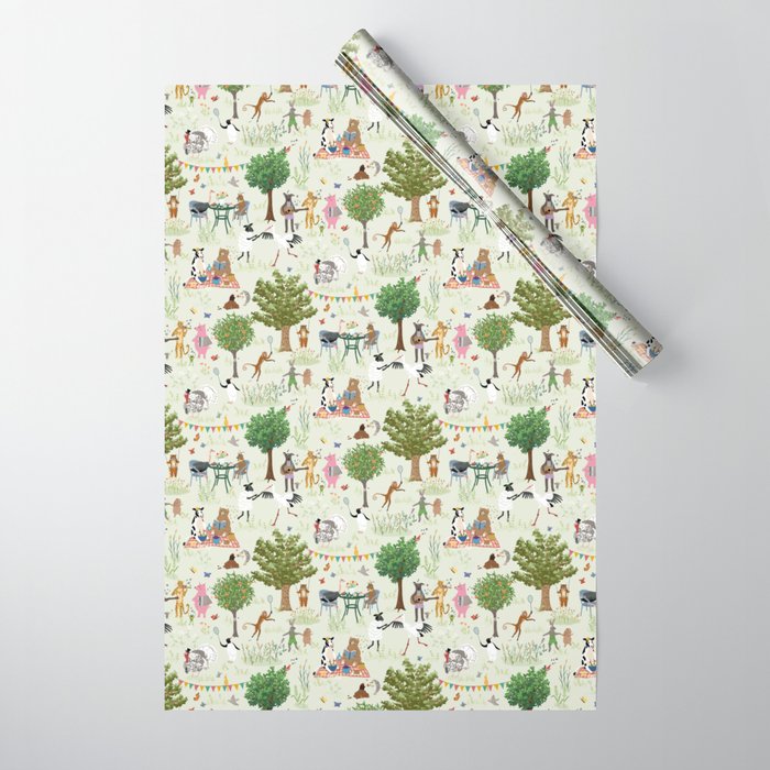 Animals' Garden Party Wrapping Paper Gallery Image 1
