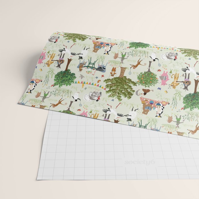 Animals' Garden Party Wrapping Paper Gallery Image 2