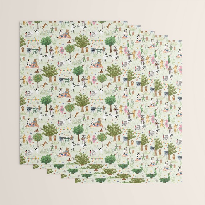 Animals' Garden Party Wrapping Paper Gallery Image 3