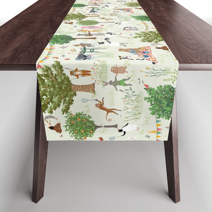 Animals' Garden Party Table Runner Gallery Image 1