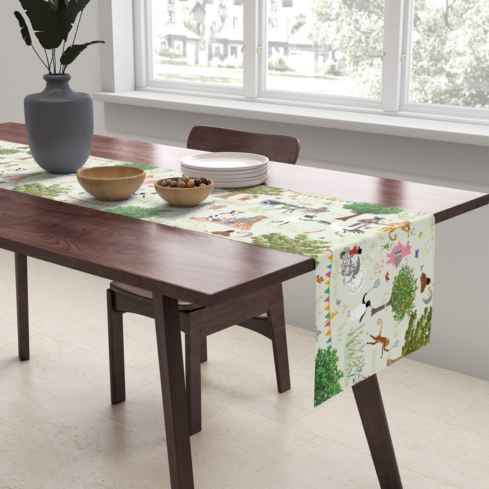 Animals' Garden Party Table Runner Gallery Image 2