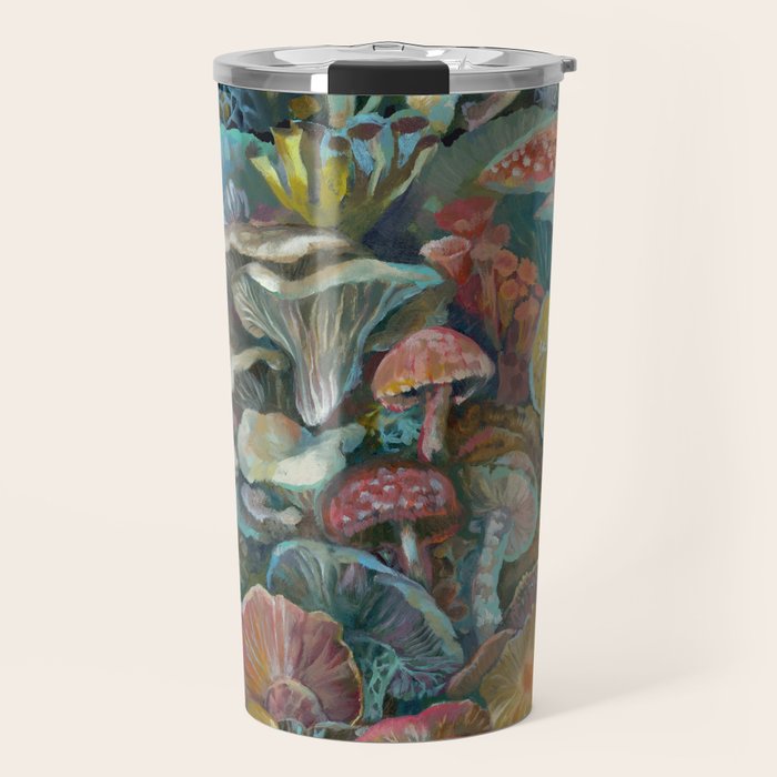 Magic Mushroom Garden Travel Mug Gallery Image 1