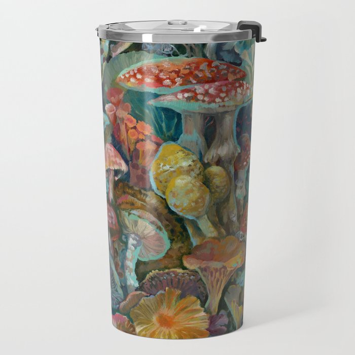 Magic Mushroom Garden Travel Mug Gallery Image 2