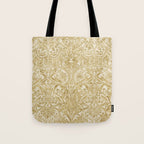 William Morris Vintage Bluebell Gold & Vellum Tote Bag Gallery Image 1