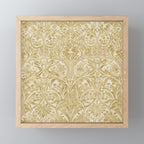 William Morris Vintage Bluebell Gold & Vellum Mini Art Print Gallery Image 1