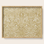 William Morris Vintage Bluebell Gold & Vellum Serving Tray Gallery Image 1